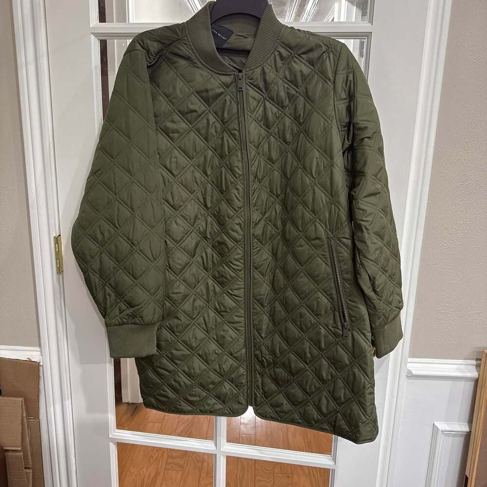 Lane Bryant Quilted Bomber Jacket Olive Green
